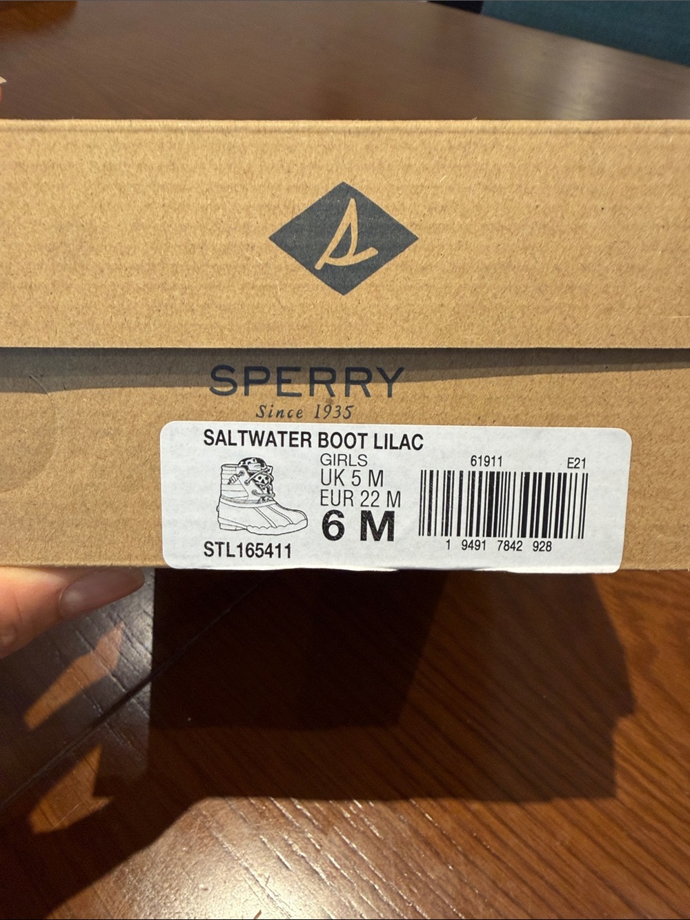 Sperry Girls' Saltwater Boot in Lilac